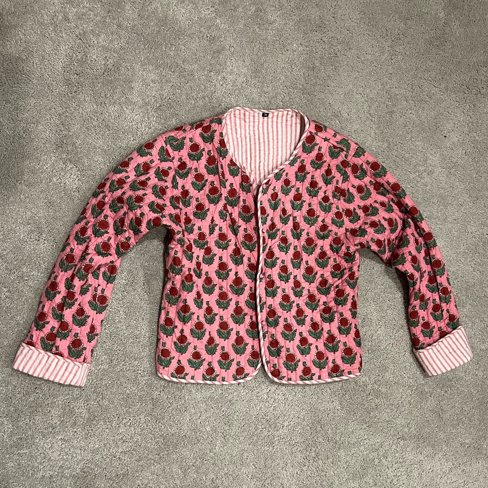 Pink Quilted Jacket